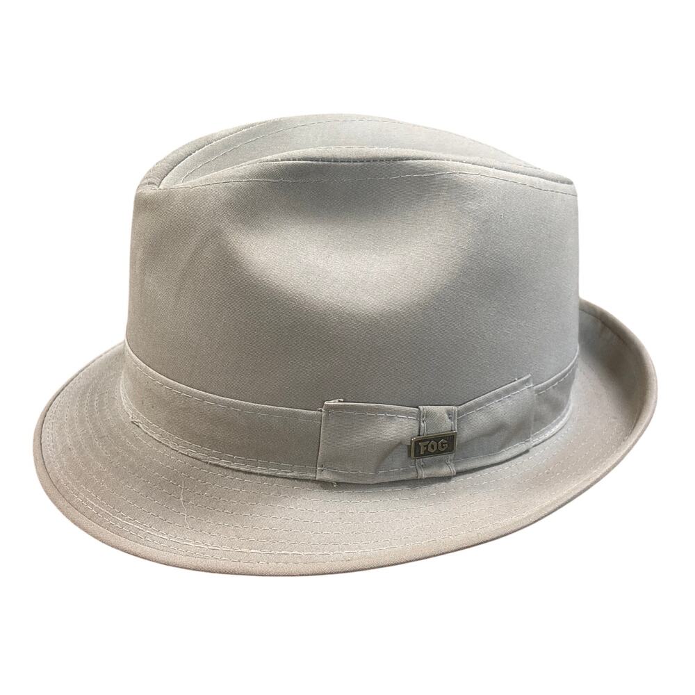 VTG Men's London Fog fitted Fedora Size 7 3/8 Beige Khaki Natural rain hat